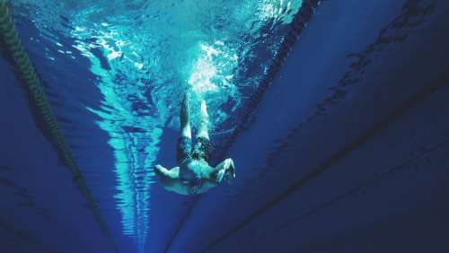 swimming diving water blue pool