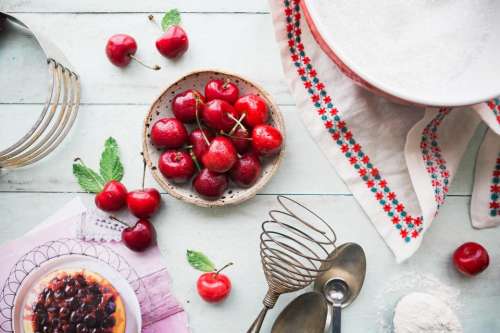 cherry fruit kitchen utensils bake