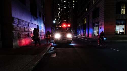 ambulance van emergency dark night