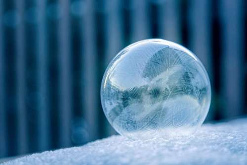 frozen ice bubble ball round