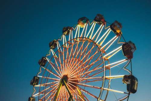 ferris wheel amusement park fair ride sky