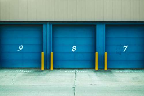 industrial garage doors parking urban