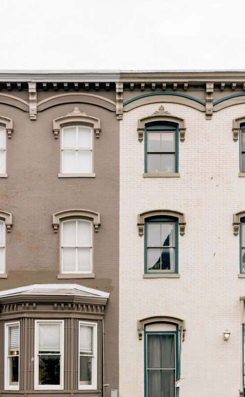 house building apartment wall bricks