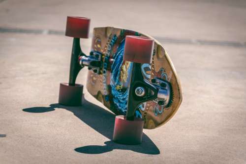 skateboard sideways shadow sport hobby