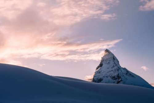 snow winter mountain hill rocks