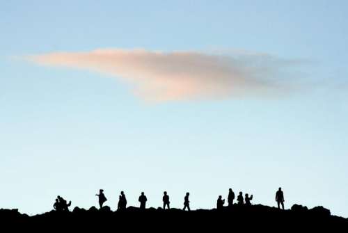 nature landscape sky clouds people