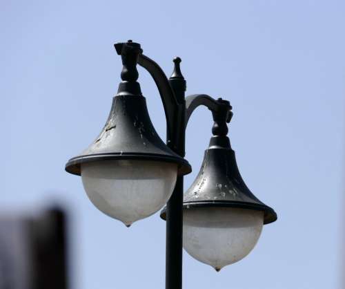 street lamp sky light energy
