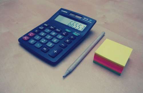 calculator numbers accounting finance pen