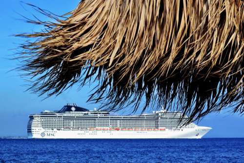 cruise boat seascape landscape sea blue
