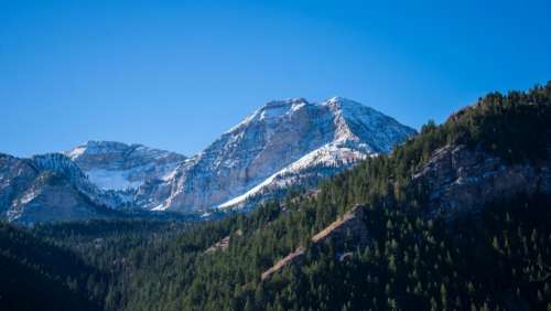 blue sky mountain highland ridge