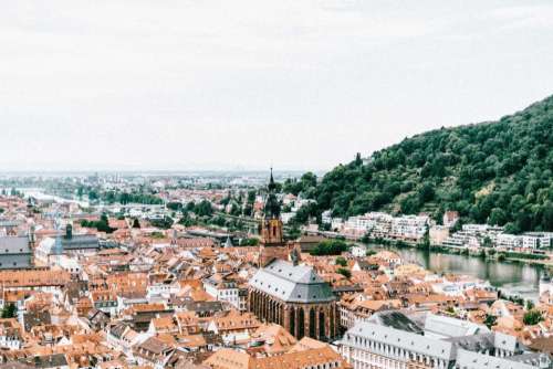 Heidelberg Germany city town rooftops