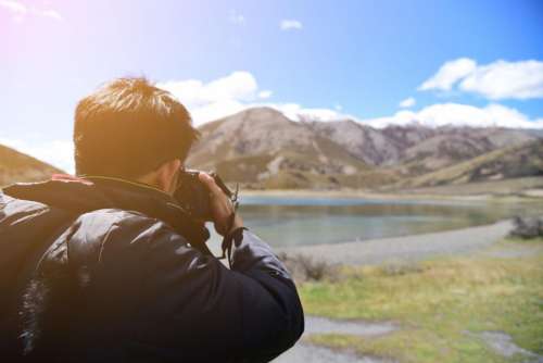 mountain landscape outdoors view grass