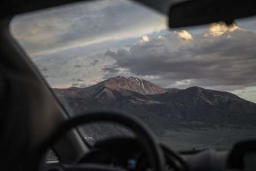 mountain highland cloud sky summit