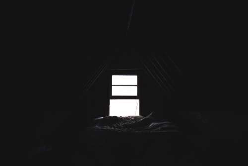 dark room window light blanket