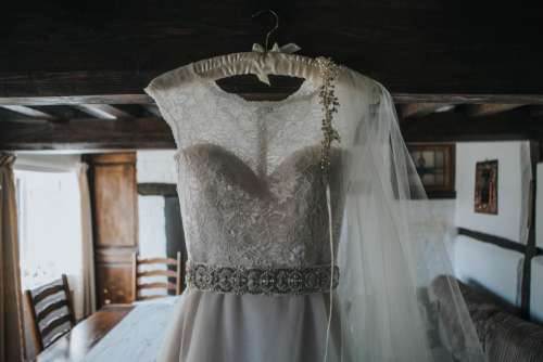 bridal gown wedding house table