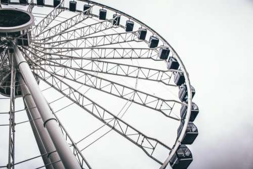 amusement park ferris wheel fun entertainment black