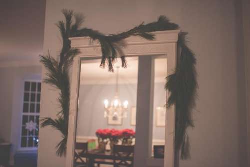 house decoration christmas mirror light
