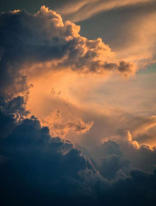 nature clouds sky aerial sunset