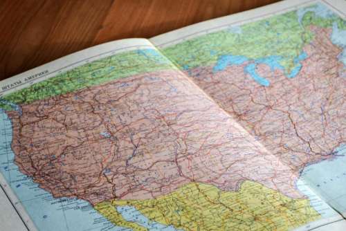 world map scrapbook paper travel