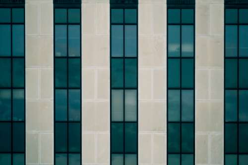 symmetrical building windows urban city
