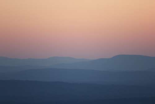 pastel mountains sunset dusk sky