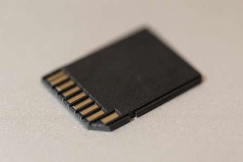 memory card macro close up objects