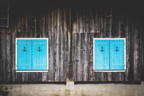 architecture building blue window design