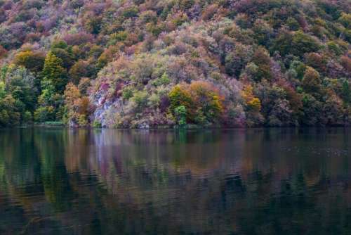 lake water nature mountain landscape