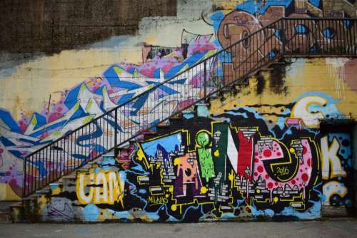 street art graffiti painting wall