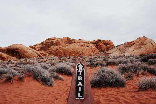 Start of the trail, Valley of Fire State Park, Nevada, USA