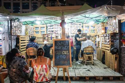 Barber, Bangkok, Thailand.