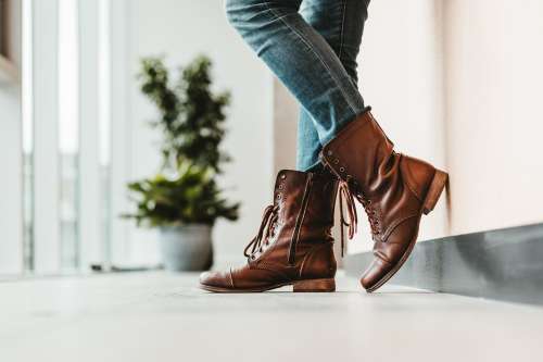 Boots Against The Wall Photo