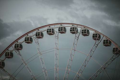 Cloudy Ferris Wheel Ride Photo