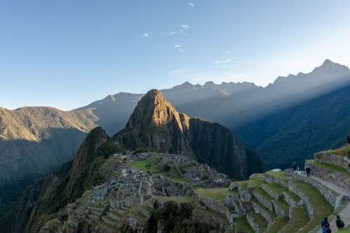 Peak Of Machu Picchu Lit Photo