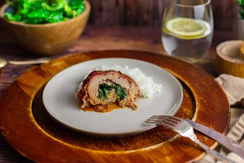 Pork stuffed with Spinach