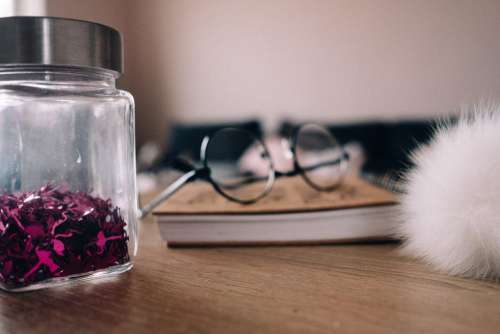 Flamingo confetti in a jar 3