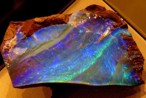 opal opalescent iridescent blue rock