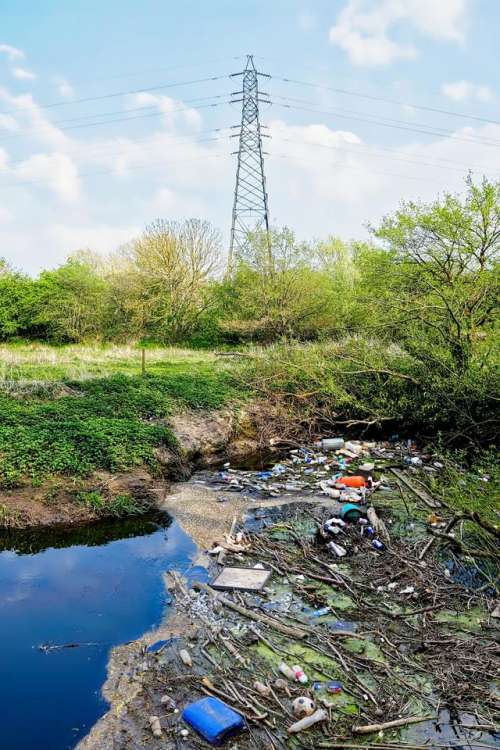 river pollution waste environment garbage