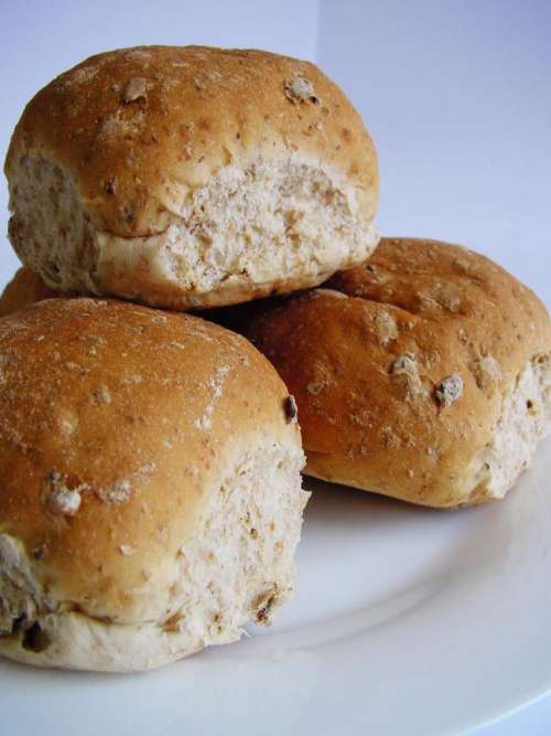 bread rolls baked goods food