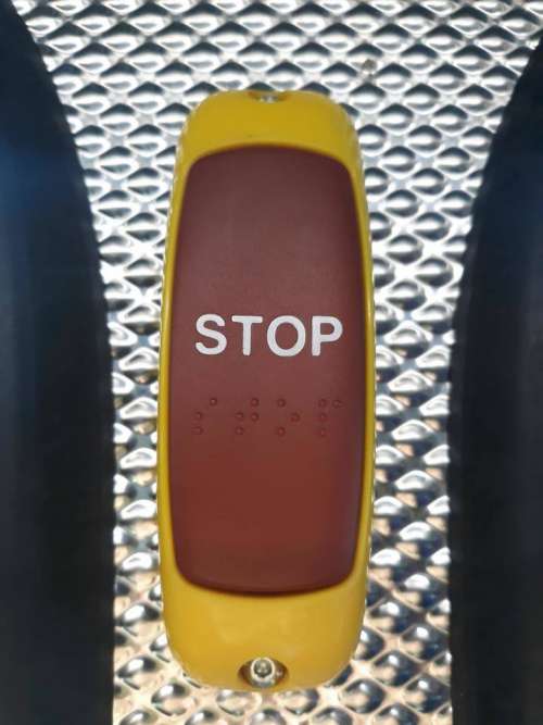 button switch stop public transportation bus