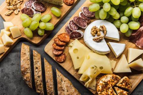 Delicious Gourmet Cheese Plate Free Photo