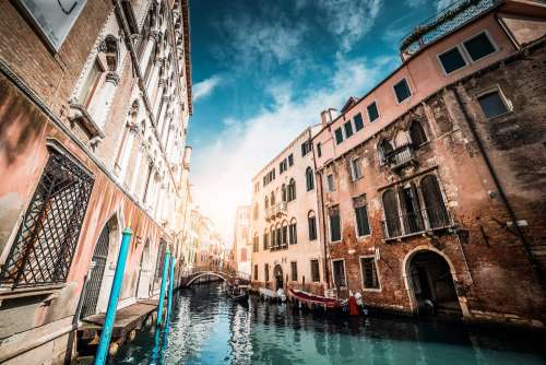 Wonderful Canals in Venice, Italy Free Photo