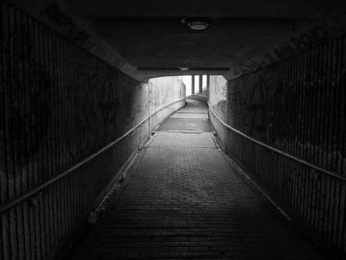 Aisle Dark Road Light Tunnel Atmosphere Lighting