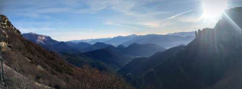 Alps Mountain Sun Mountains Landscape France