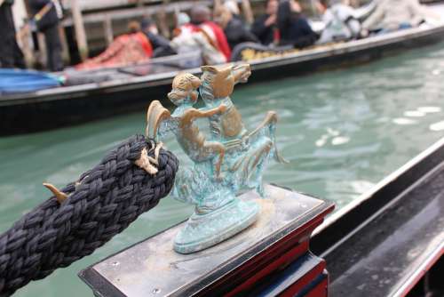 Angel Venice Gondola Decoration Vacations Italy
