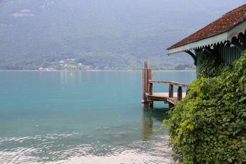 Annecy Lake Nature Water Landscape Calm Mountain