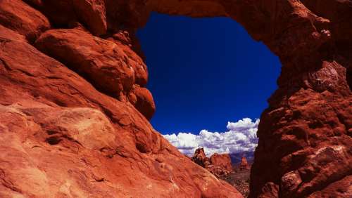 Arches National Park Red Rock Sandstone Arch
