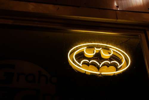Batman Neon Sign Night Light Window