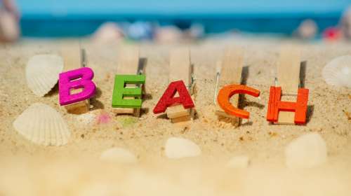 Beach Holidays Sand Sea The Inscription Letters