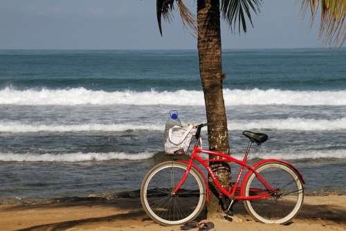 Bicycle Transport Clean Beach Sand Cycling Cycle